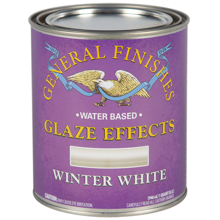 GENERAL FINISHES 1 Qt Winter White Glaze Effects Water-Based Translucent Color QTWW